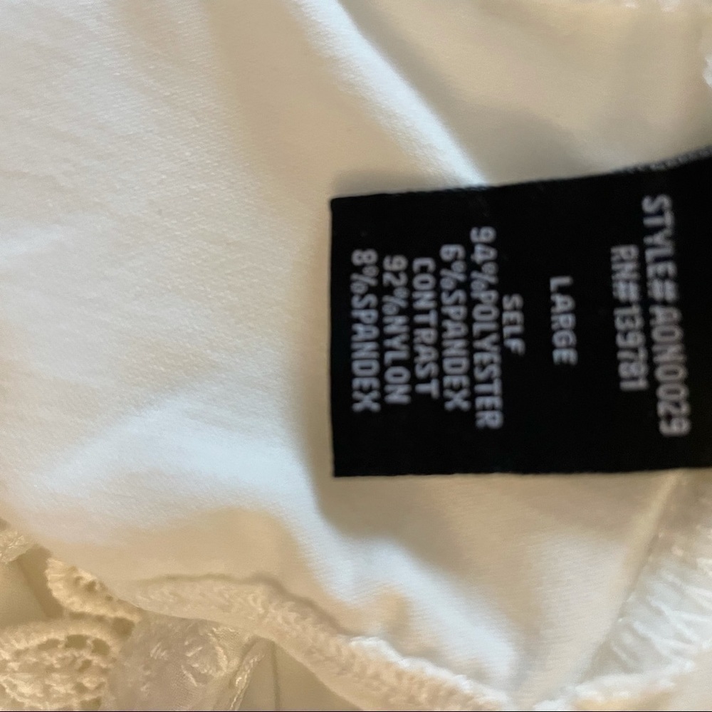 Alpha & Omega Off-Shoulder Ruffle Bodysuit NWT - Picture 7 of 9